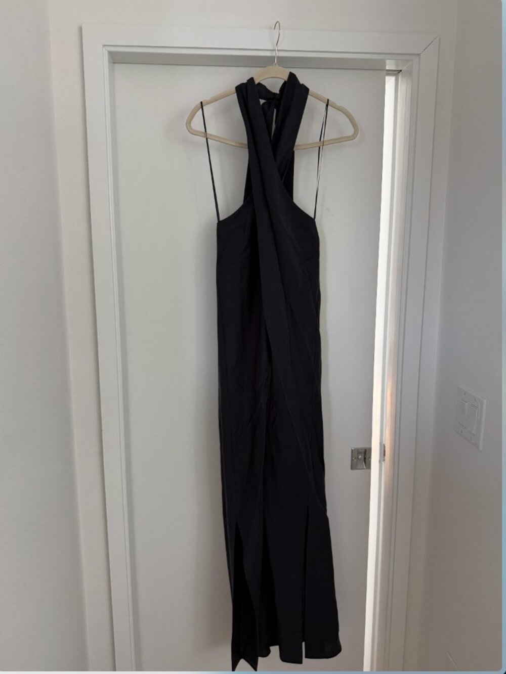 Antonio Melani Dress Navy DRS Sondra Halter Dress Large - Picture 2 of 5